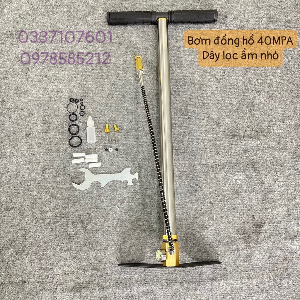 BƠM NÉN KHÍ CAO ÁP THÂN INOX CHỐNG RỈ SÉT, BƠM NÉN KHÍ 230KG DÀNH CHO AE ĐAM MÊ, BƠM NÉN KHÍ Ô TÔ PCP40MPA