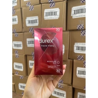 (Chuẩn Úc - Date 2027) Bao cao su DUREX THIN FEEL, Siêu mỏng, Hộp 30 chiếc DUREX