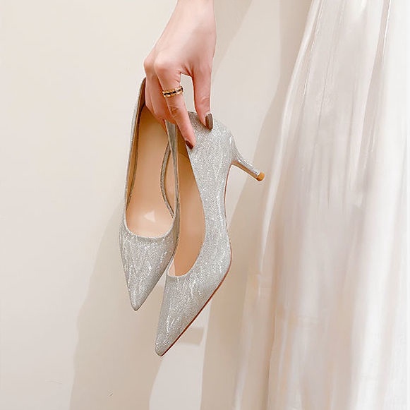 Giày big size nữ cao gót size 40 41 42 gót cao 5 - 8cm