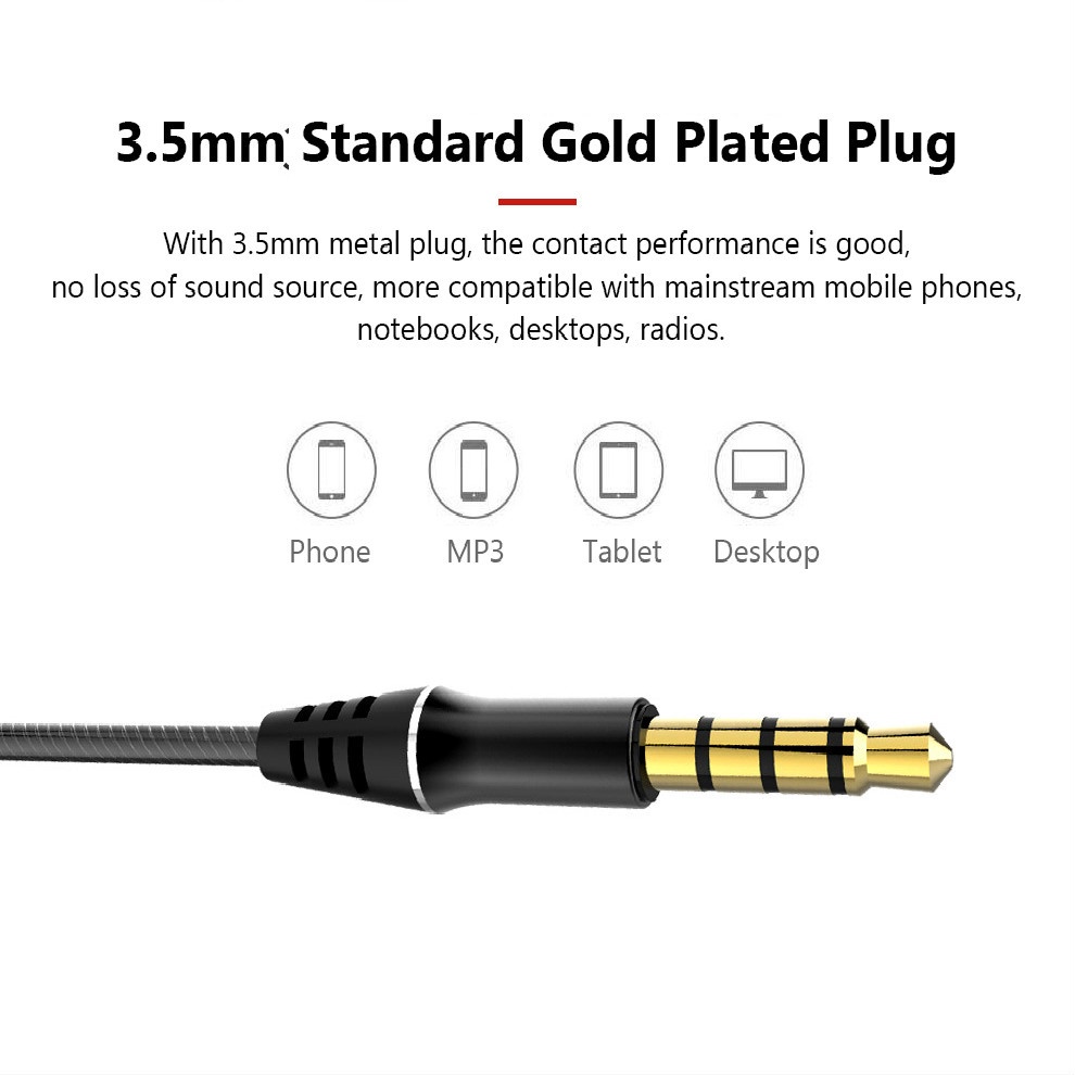 Tai Nghe Nhét Tai Có Dây Jack 3.5mm Kèm Mic Chuyên Dụng Cho Điện Thoại