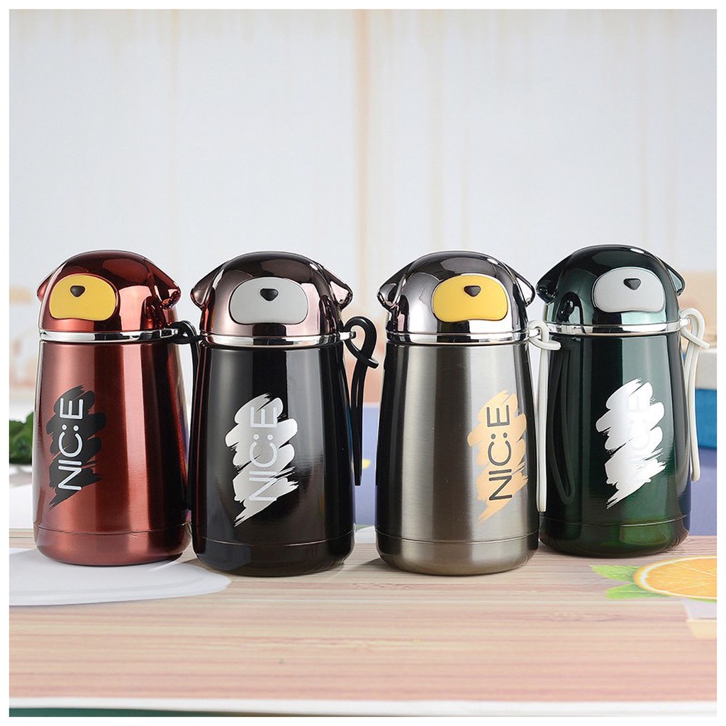 Bình Giữ Nhiệt Cao Cấp Hình Con Gấu 300ml