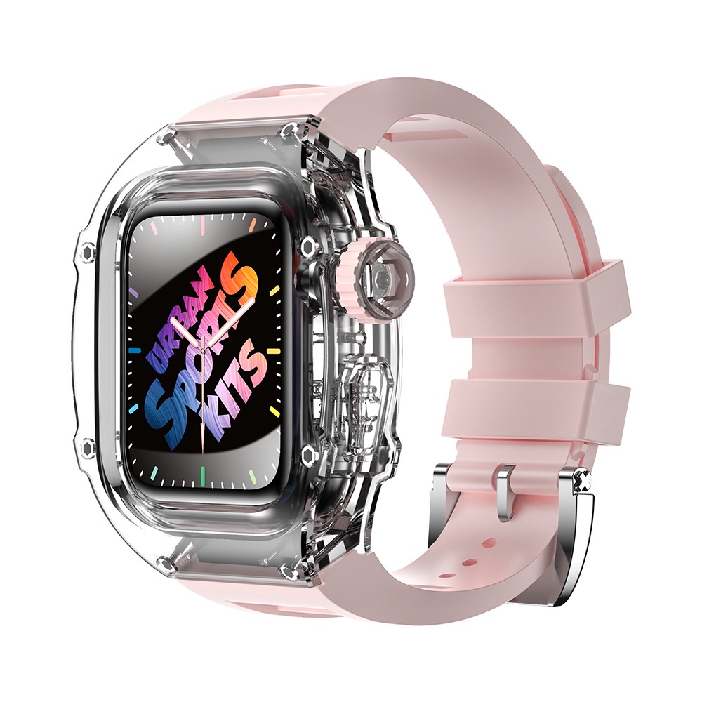 Dây Đeo Đồng Hồ Bằng Silicone Trong Suốt Cho iWatch Series 8 7 6 5 4 SE 45mm 44mm