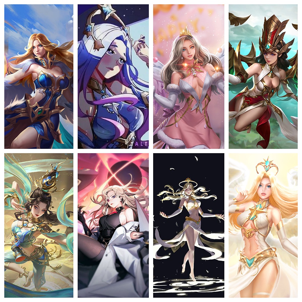 Set Poster A4 in hình Liên quân game Arena of Valor áp phích anime chibi treo tường xinh xắn độc đáo sưu tầm