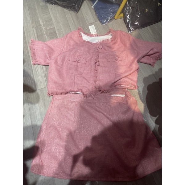 SET DẠ TWEET NÚT BỌC KÈM CHÂN VÁY XẺ BIGSIZE 60-95KG KÈM ẢNH THẬT ( BÈO BÉO BIGSIZE )