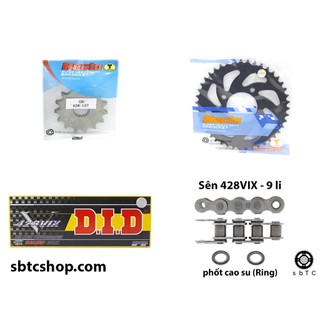 NSD Nhông dĩa Recto sên TFX DID phốt cao su Suzuki GN125 HJ125 EN125 chính hãng