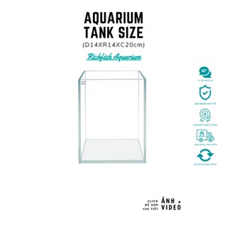 Bể cá hình trụ đứng kích thước D14xR14xC20cm nuôi cá betta