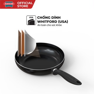 [LIFEMCMBP4 -12% đơn 250K] Chảo Chống Dính SUNHOUSE Trơn Size 16-30cm - Không dùng được bếp từ