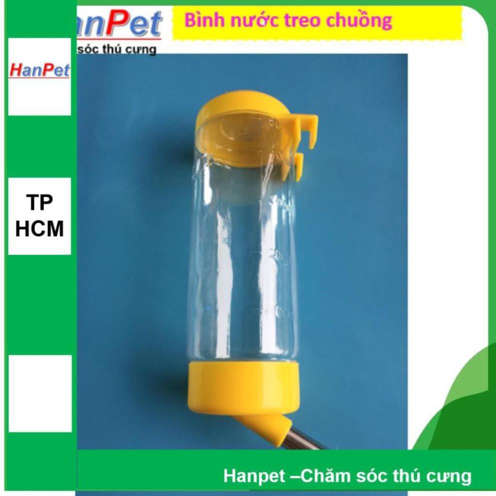 Hanpet.GV- Bình uống nước tự động treo chuồng thú cưng (lBình nhỏ 400ml) - 379