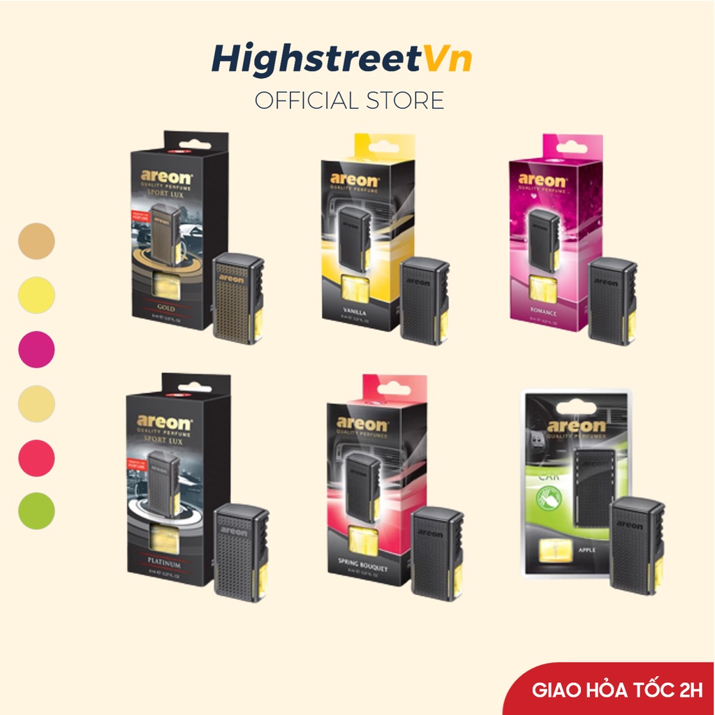 Nước Hoa Xe Hơi AREON - Nước Hoa Ô Tô Kẹp Cửa Gió Khử Mùi Xe Hơi Chính Hãng Nhập Khẩu Bulgaria Cao Cấp