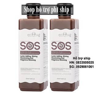 Hỗ trợ Ship- Combo 2 Chai Sữa Tắm Cho Chó Lông Nâu Đỏ SOS (530ml / Chai)