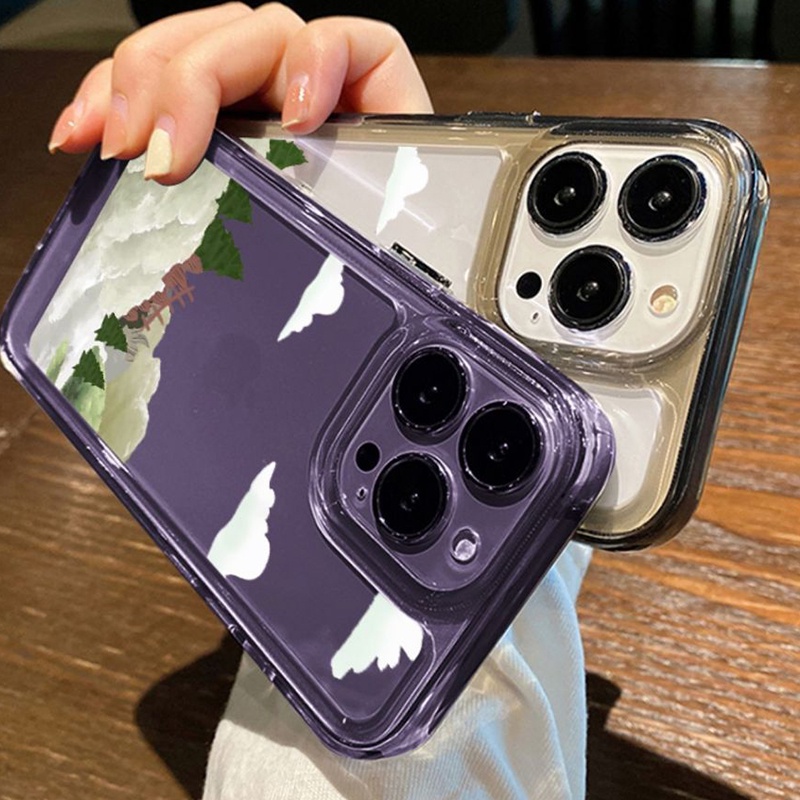 Ốp Điện Thoại Silicon TPU Mềm Trong Suốt In Hình Đám Mây Dễ Thương Cho IPhone 14 13 11 Pro Max 12 8 7 6S Plus XS XR X