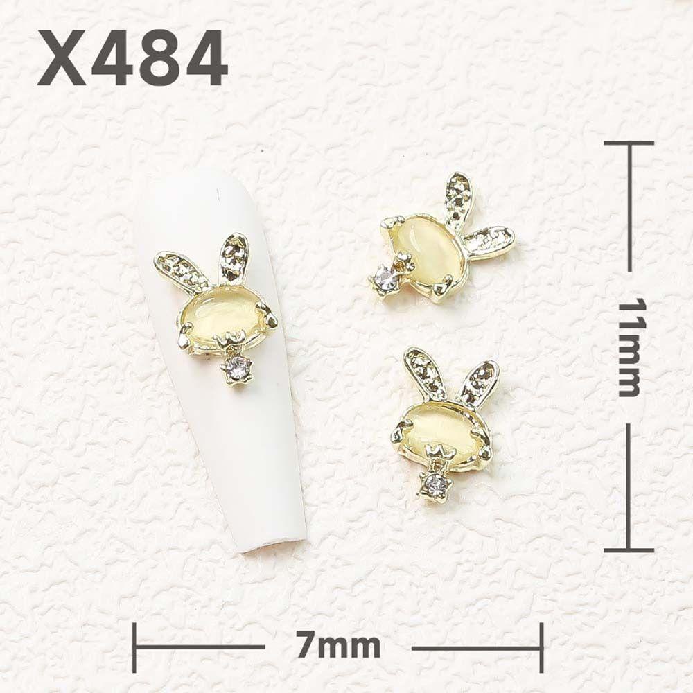 LOMBARD Phụ Kiện Trang Trí Móng Tay 3D Hình Thỏ Dễ Thương