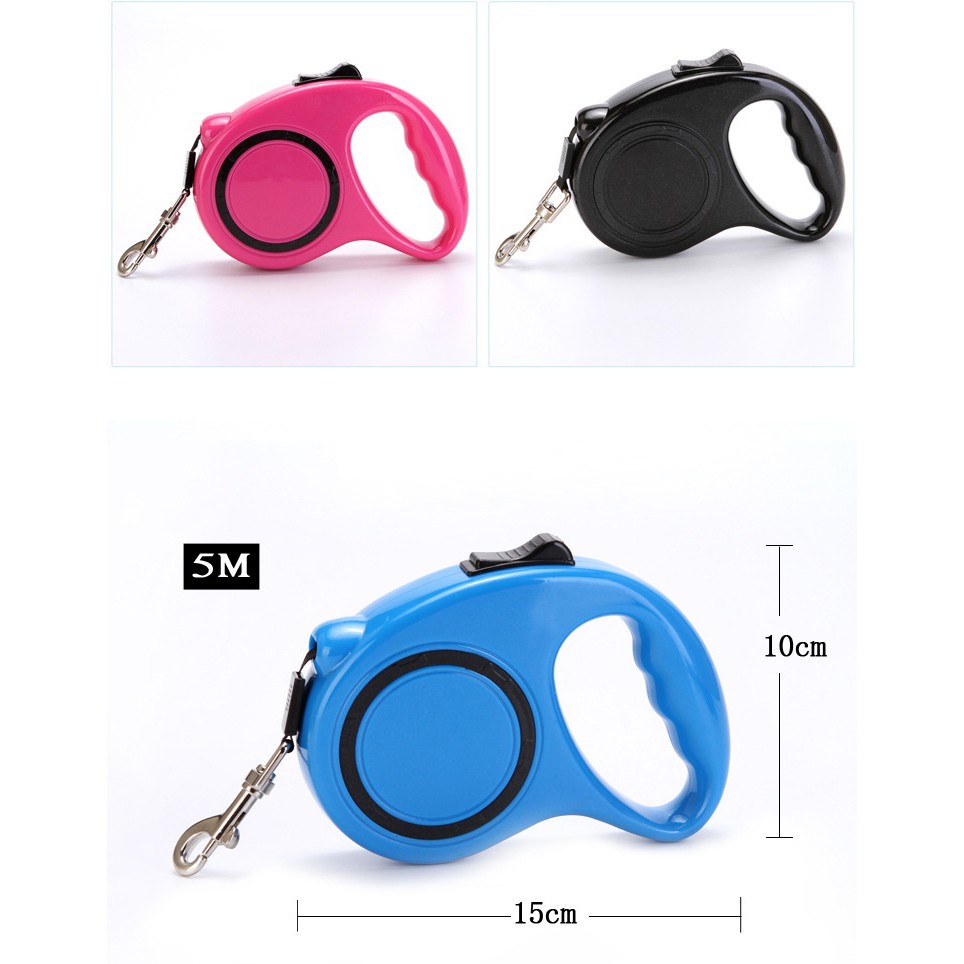 HCM-SP315 – Dây dắt chó loại Dây dắt tự động co rút (2 size) màu ngẫu nhiên dùng xích chó mèo và dắt chó mèo dạo