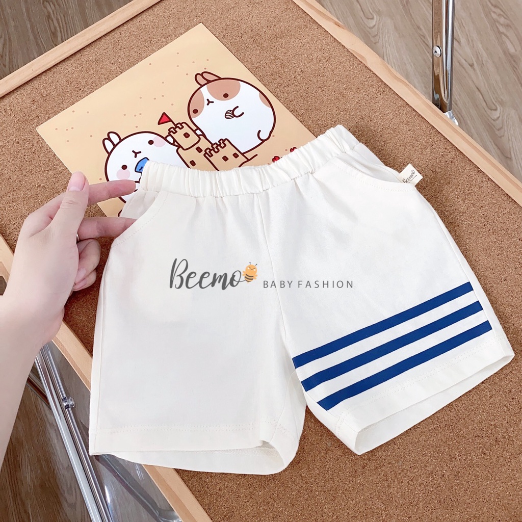 Set bộ quần áo Beemo in hình cầu thủ gấu chất liệu cotton co giãn mặc đi học, đi chơi cho bé từ 1 đến 7 tuổi - 22051B1