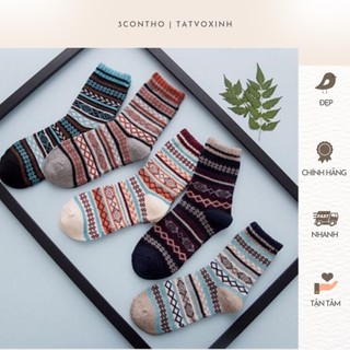 Tất giáng sinh thổ cẩm nữ vintage cổ trung xuất dư