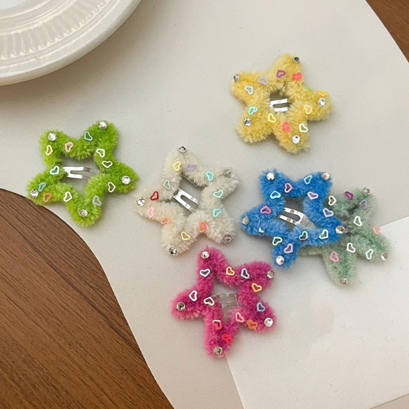 Kẹp Tóc Hình Ngôi Sao / Trái Tim Dễ Thương Dùng Trang Trí