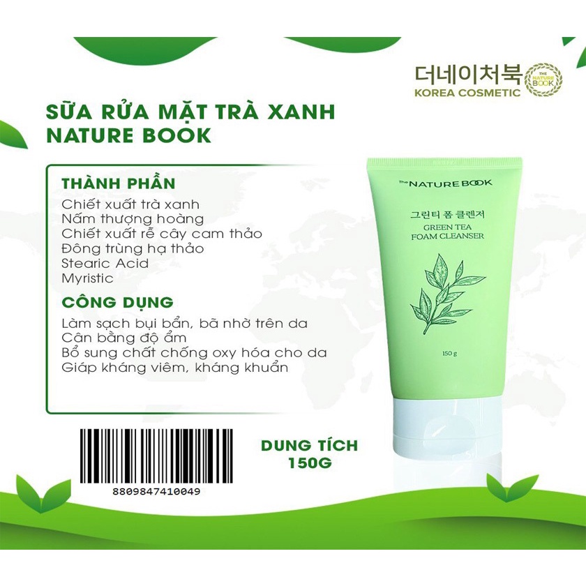 Sữa Rửa Mặt The Nature Book Foam Cleanser 120g - 150g