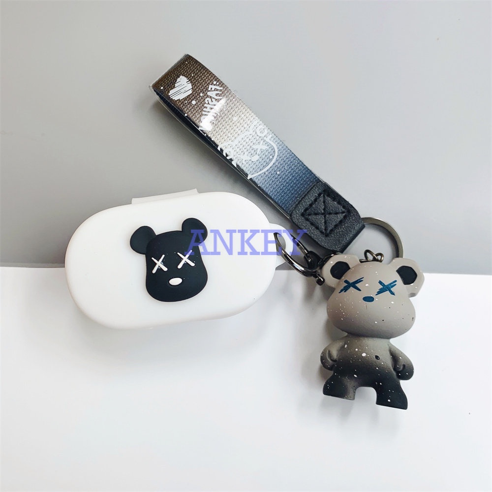 Sony Ambie AM-TW01 XB700 C500 Vỏ Bảo Vệ Hộp Sạc Tai Nghe Sony Ambie AM-tw01 WF-XB700 WF-C500 Bằng Silicon Chống Sốc Chống Thấm Nước Hình Gấu Trắng Phi Hành Gia Kèm Móc Treo