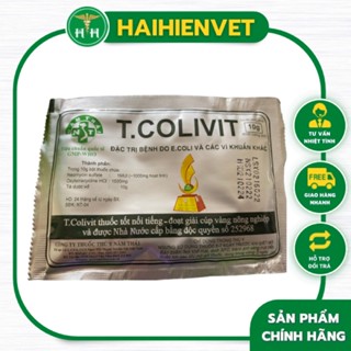 10g T COLIVIT - dùng tốt cho ong, tằm, gà, vịt, ngan, ngỗng, chim cút, lợn, trâu, bò, dê, cừu, chó