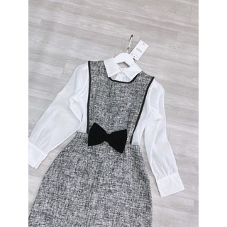 VÁY DẠ PHỐI TƠ ĐÍNH NƠ