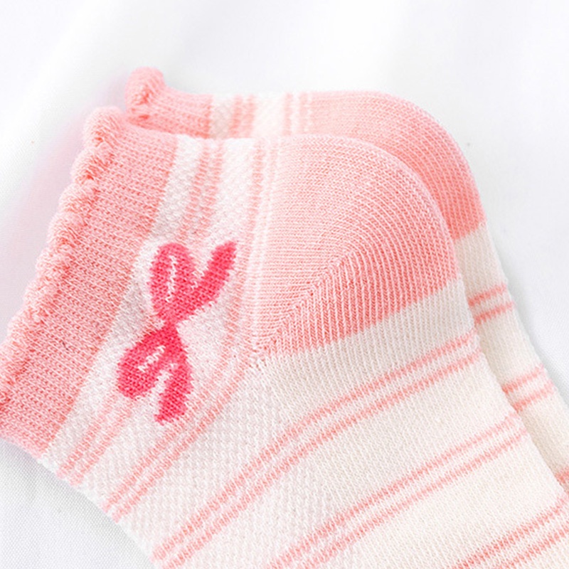 Set 5 Đôi Vớ Thoáng Khí Họa Tiết Hoạt Hình Xinh Xắn Cho Bé Gái