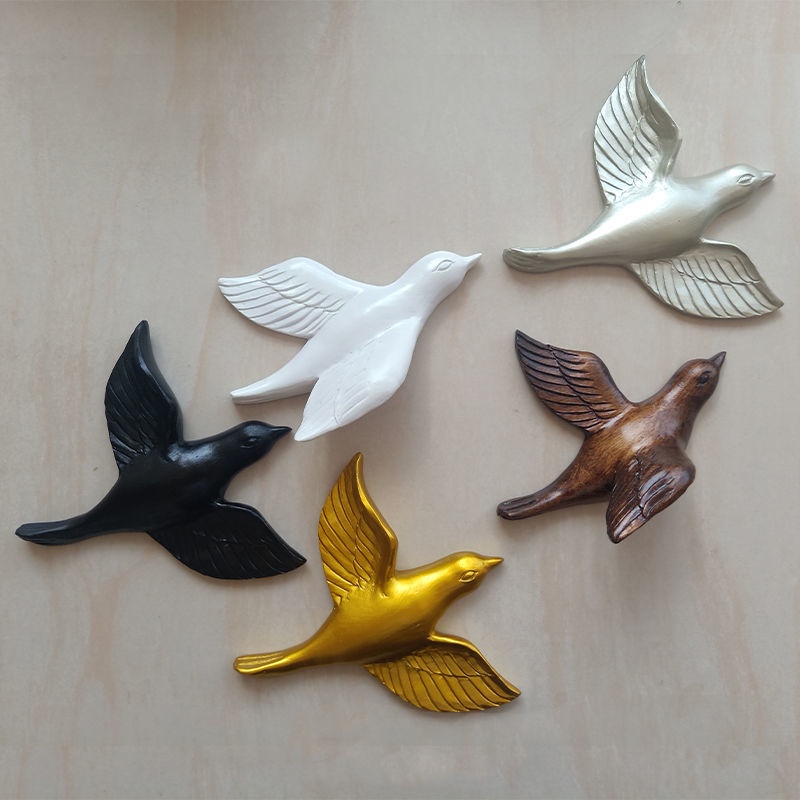 Electroplating Simple European Bird Wall Decoration and Wall Hanging Wall Sticker Creative Living Ro