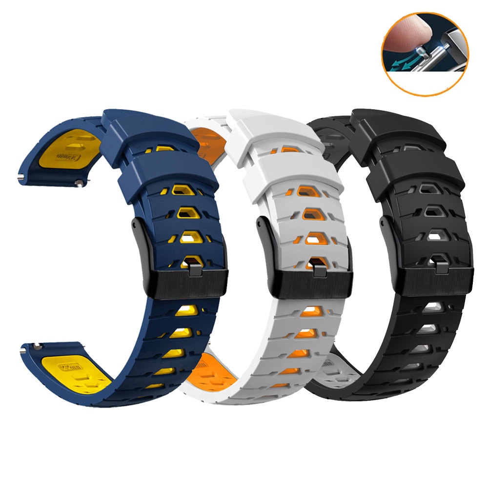 Dây Đeo Silicon 22mm 20mm Chống Nước Tháo Gỡ Nhanh Cho garmin forerunner 265 255 745 645 245 158 55 move