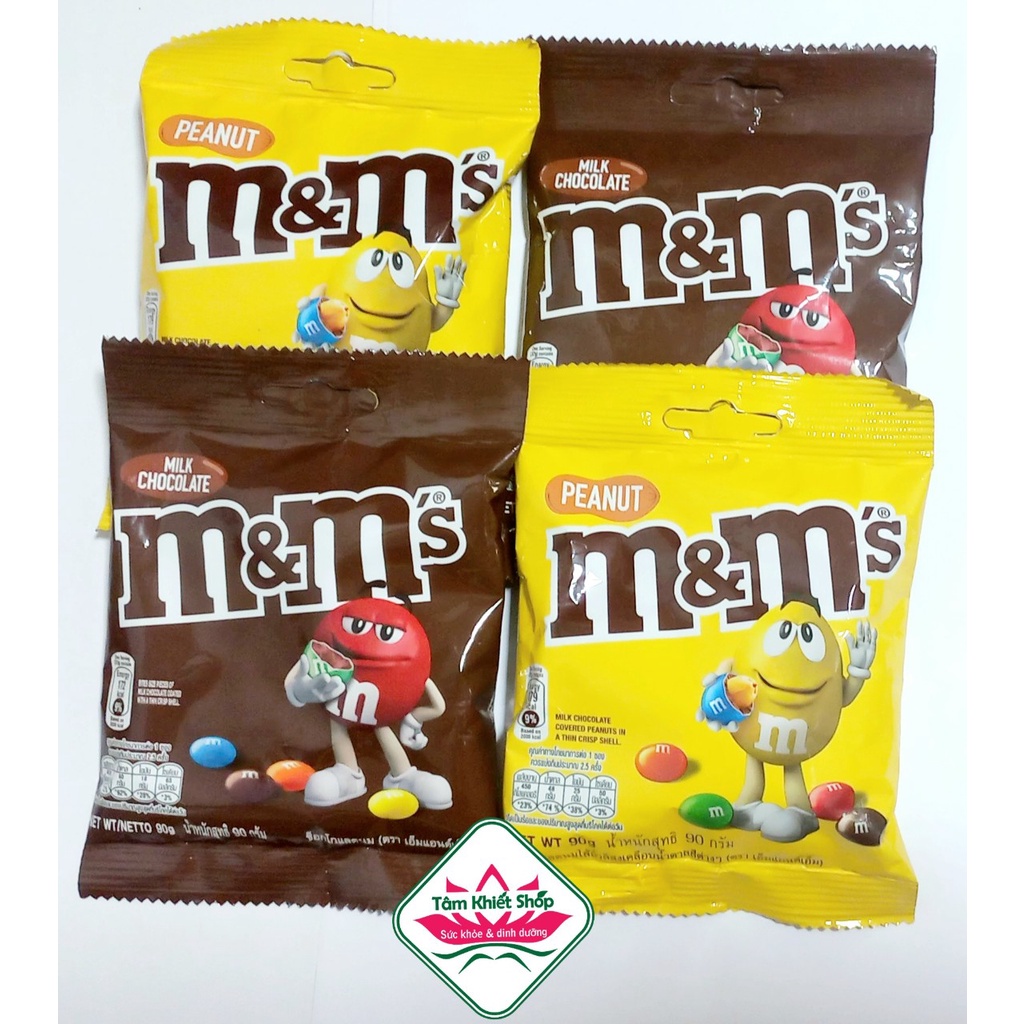 hsd: 3/8/2023 socola M&M's nhân đậu phộng sữa gói 90g