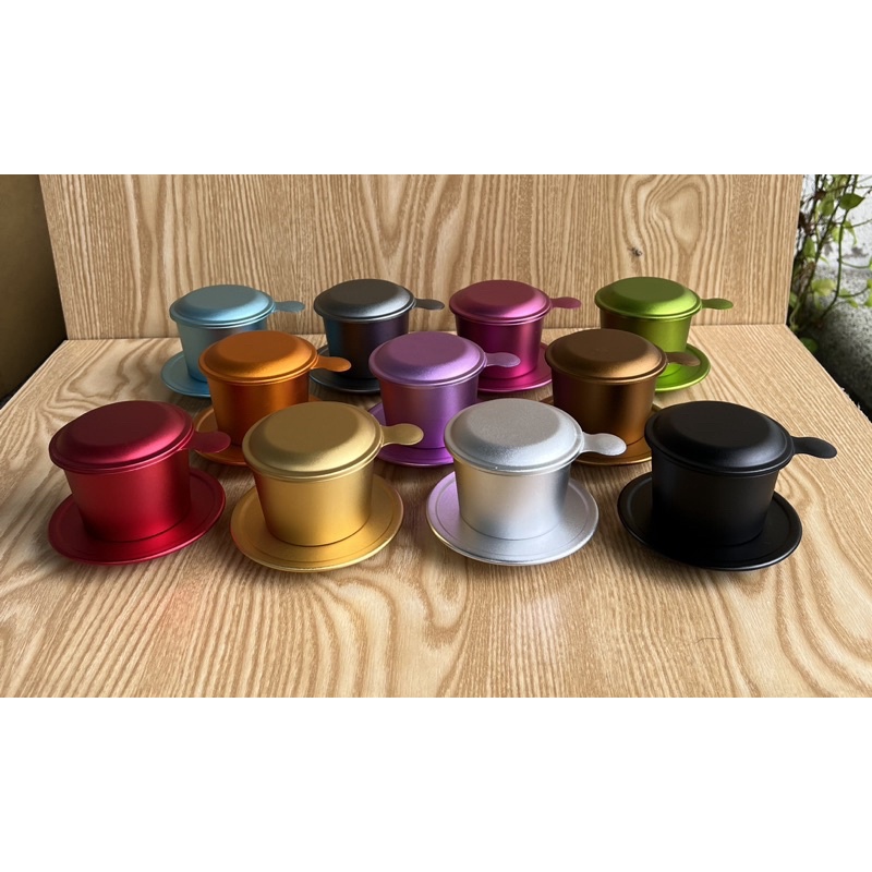 Phin Cà Phê Nhôm mạ màu Anode. Phin size 7 pha 25gr bột cafe. Khắc logo theo yêu cầu,khách hàng nhắn nội dung cho shop!