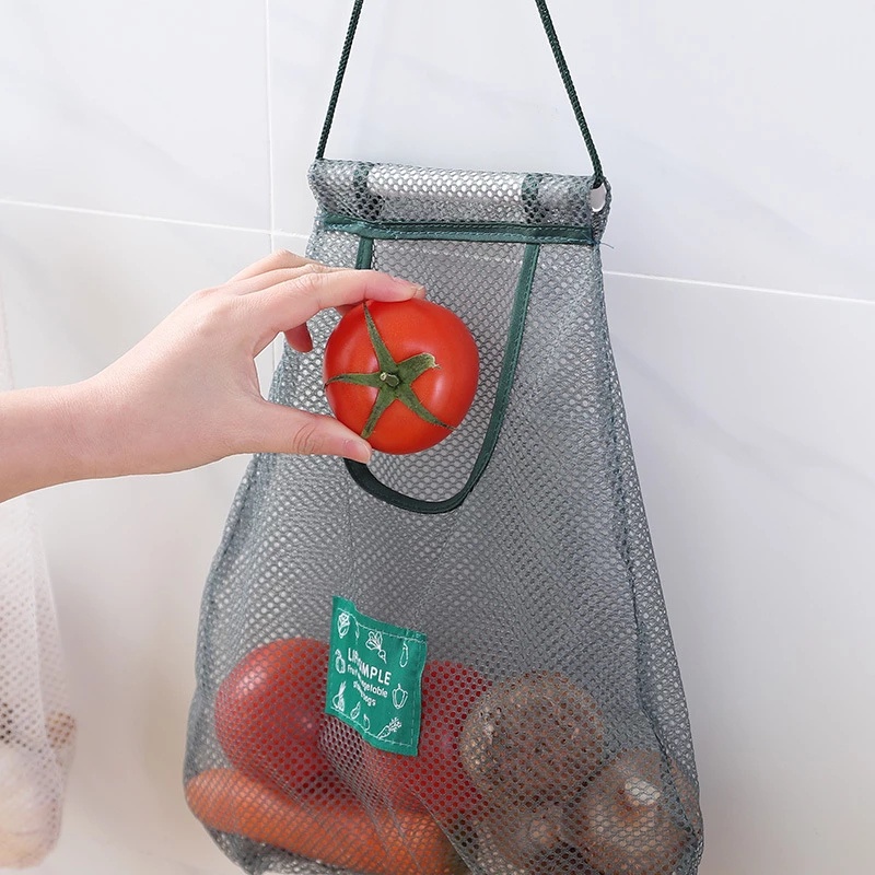 Túi lưới đựng hành tỏi rau củ quả đồ khô treo tường chống ẩm mốc - Dụng cụ nhà bếp - HSU