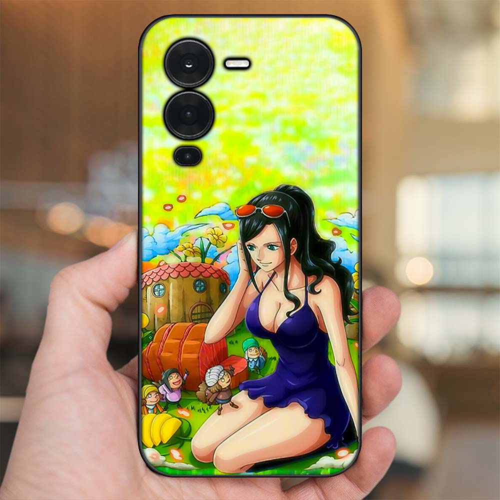Ốp lưng Vivo V25 Pro viền đen in hình Nico Robin One Piece Đảo Hải Tặc