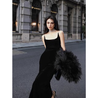  Váy Nhung Hai Dây Dáng Dài Eclipse Clothing 