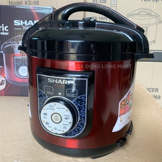 💥nồi áp xuất đa năng sharp ks-228 6 lít - nồi cơm điện thailand
