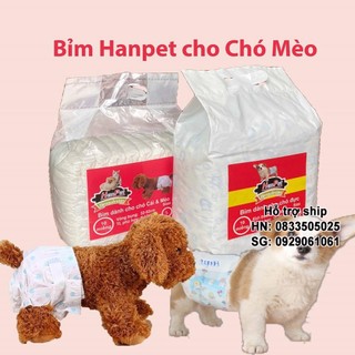 Bịch 10 miếng bỉm quần chó mèo cao cấp loại siêu thấm ĐỦ SIZE chó đực và chó cái