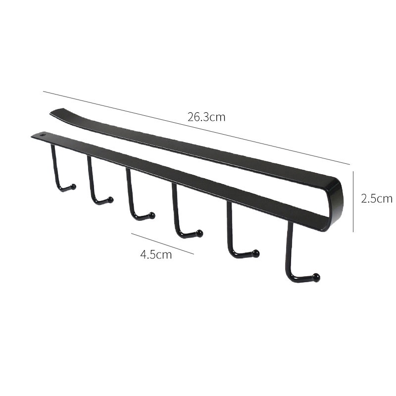 Giá Treo 6 Móc Đa Chức Năng Dùng Cho Tủ Quần Áo, Nhà Bếp
