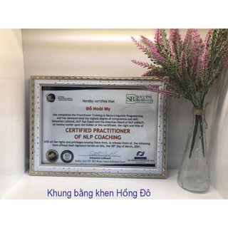 Khung Bằng Khen A3 (30x42) Khung trắng sao, tặng kèm đinh ba chân (CÓ HỎA TỐC)