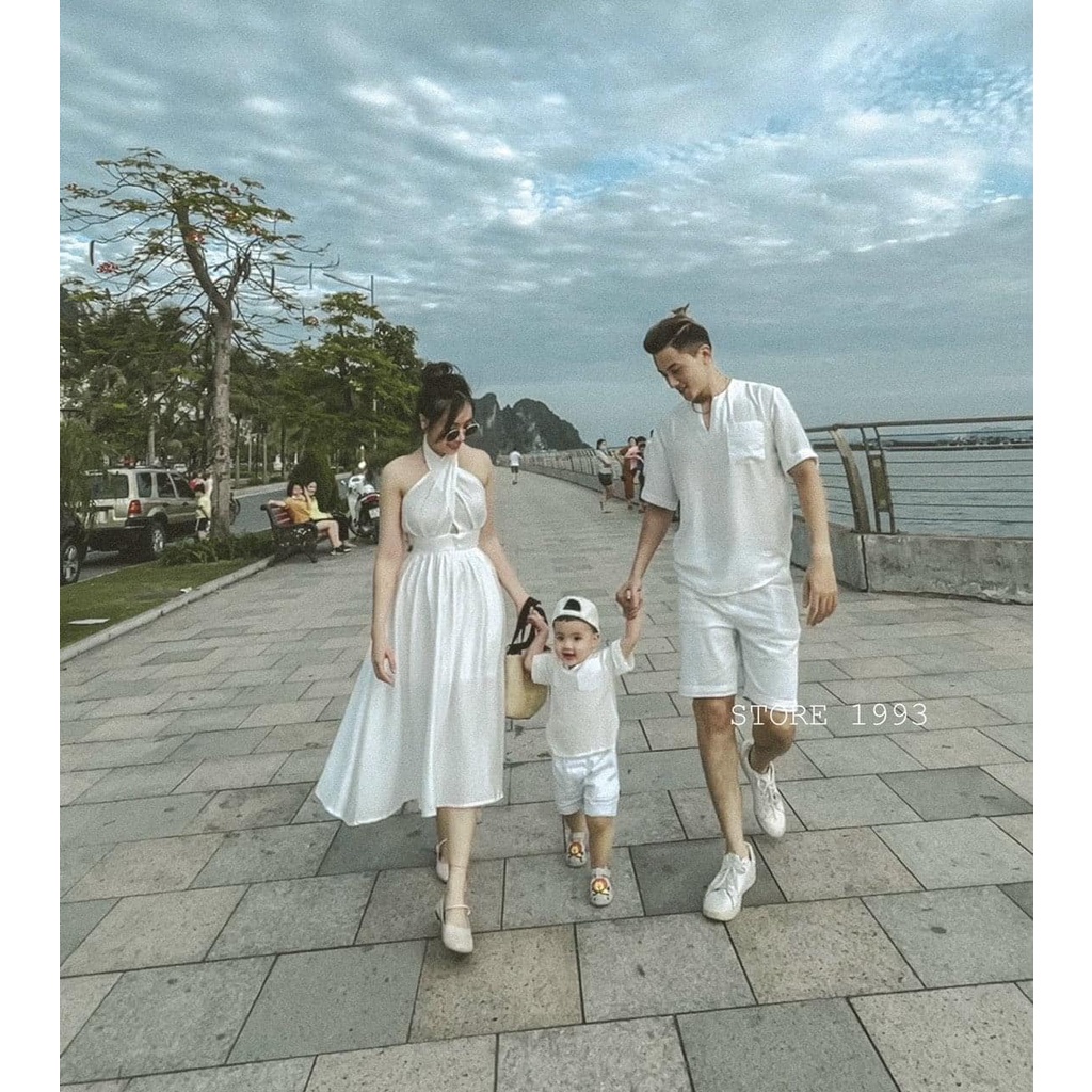 Set đồng phục gia đình du lịch - áo gia đình 3,4 người - đồng phục gia đình đi biển cao cấp