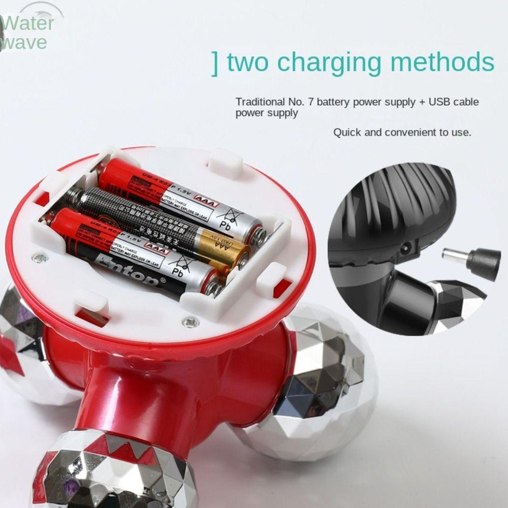 ANEMONE Máy Rung Massage Cơ Bắp USB / Pin 4 Trong 1 Cánh Tay Chân Với 3 Đầu Thay Thế