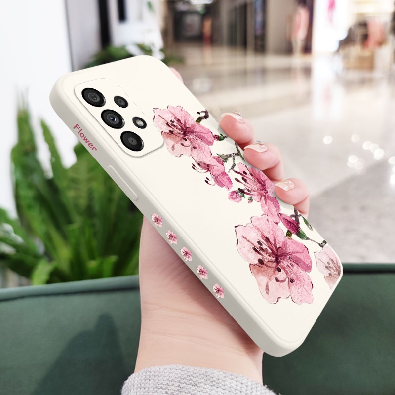 Ốp Lưng Silicone HìNh Hoa ĐàO Cho Samsung Galaxy A73 A53 A33 A23 5G
