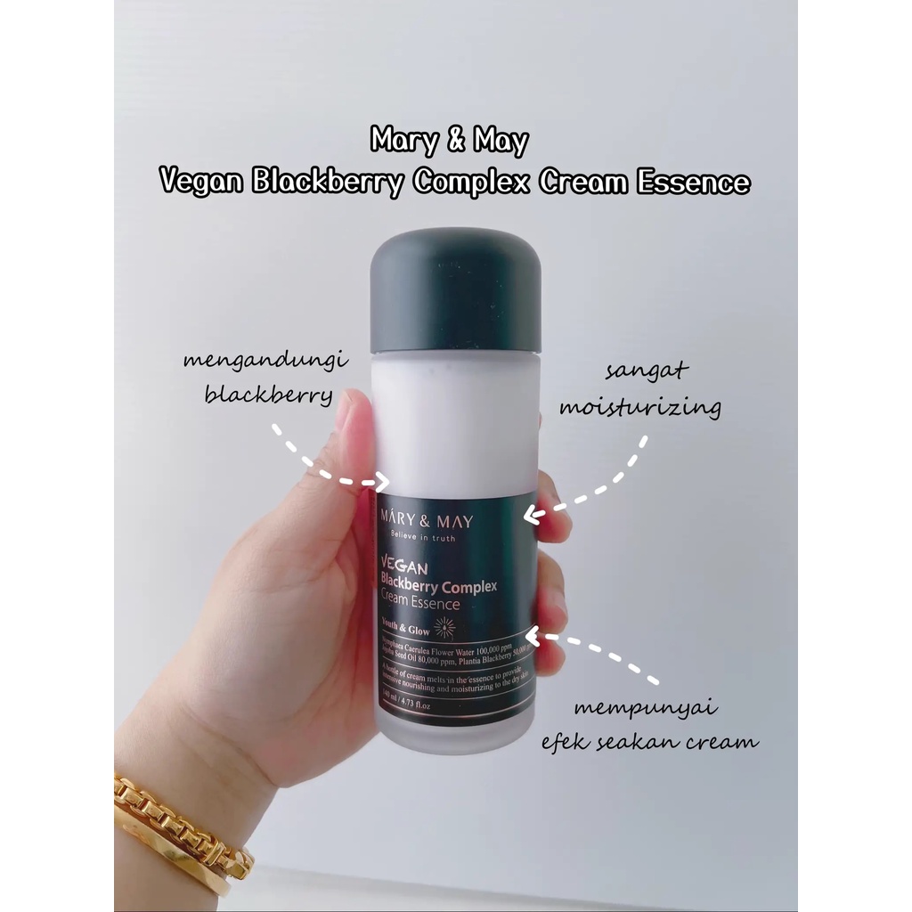 Tinh Chất Làm Mềm Da Chống Lão Hóa Mary & May Vegan Blackberry Complex Cream Essence 140ml