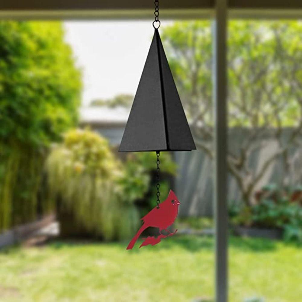 Elsworth Chuông Gió Treo Cửa Sổ Hình Chim Ruồi Đỏ Đẹp Mắt Đa Năng Trang Trí Ngoài Trời