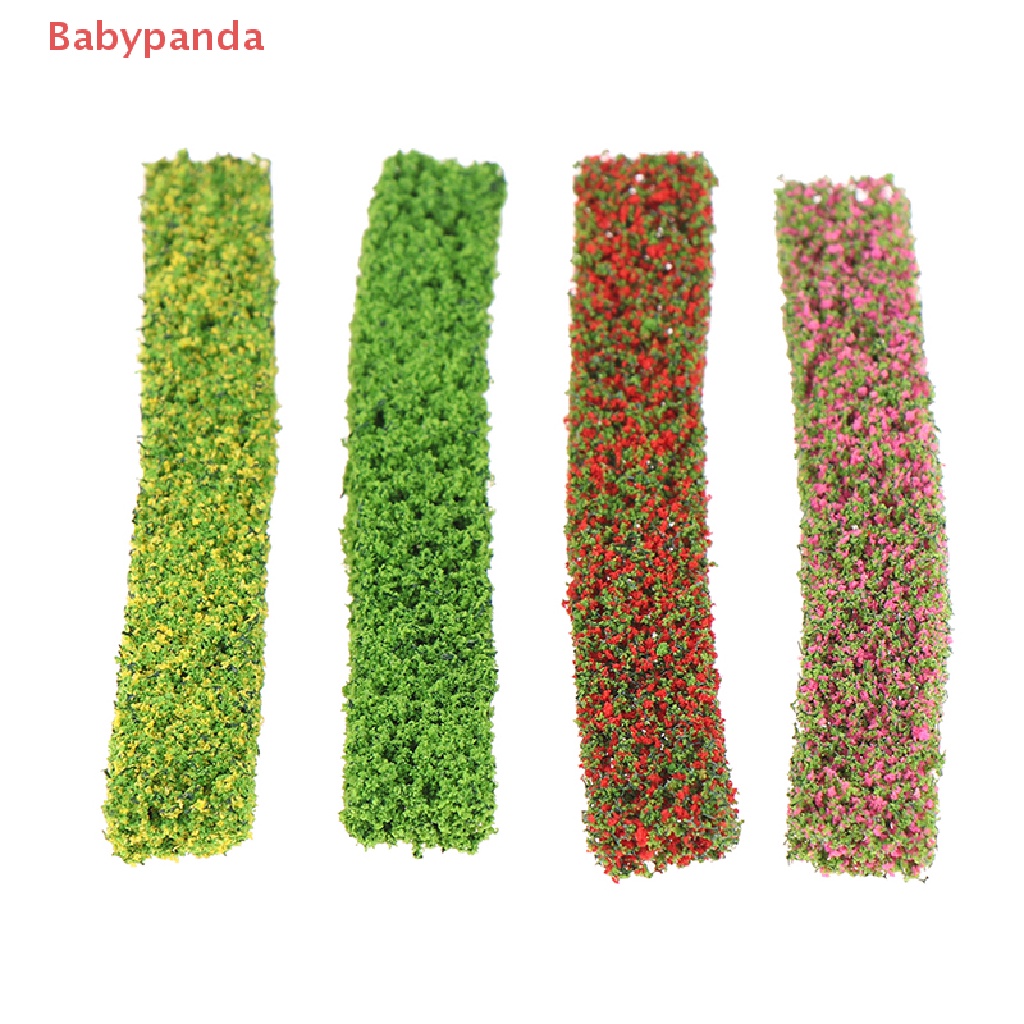 Set 2 Dải Hàng Rào Cỏ Nhân Tạo Màu Xanh Lá Cây Trang Trí Mô Hình DIY