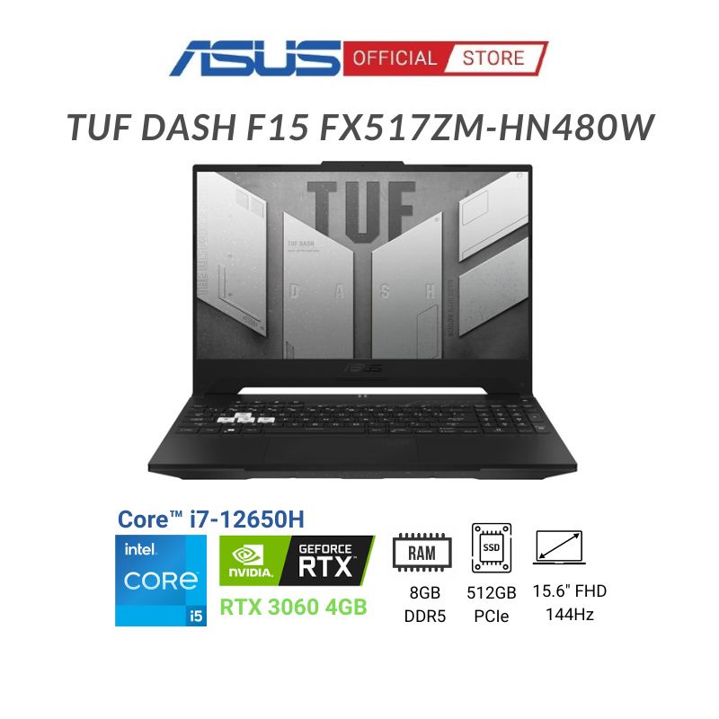 Laptop gaming ASUS TUF Dash F15 FX517ZM-HN480W