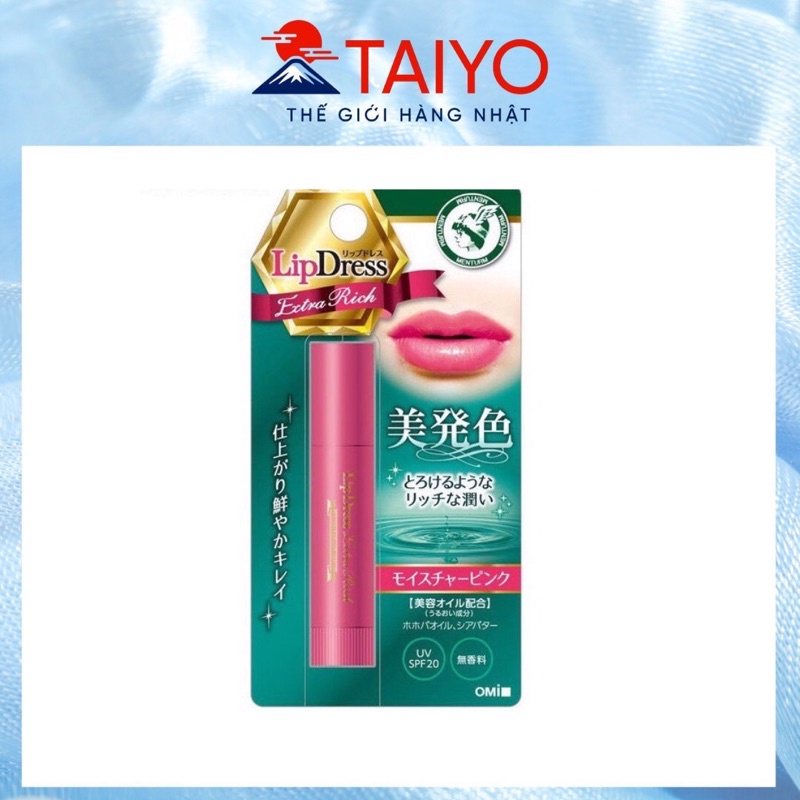 Son dưỡng môi OMI có màu chống nắng Lip Dress Extra Rich Moisture Red
