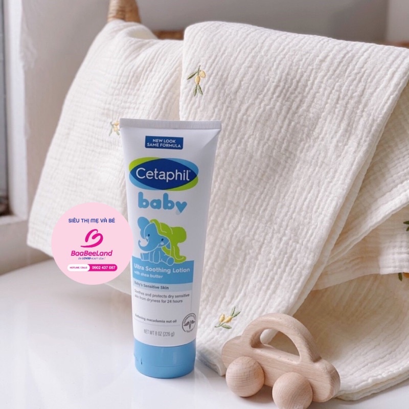 Kem dưỡng ẩm cho bé từ sơ sinh Cetaphil Baby Ultra Soothing Lotion - BAABEELAND