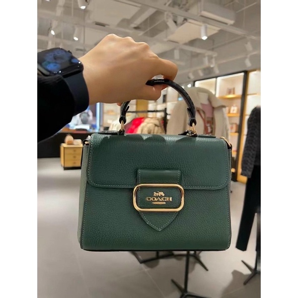 Túi Coach Morgan Top Handle màu rêu siêu sang