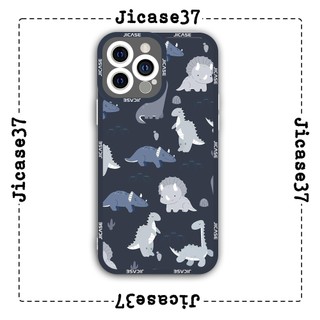 Ốp lưng iphone và samsung xiaomi oppo cạnh vuông Jicase họa tiết khủng long 