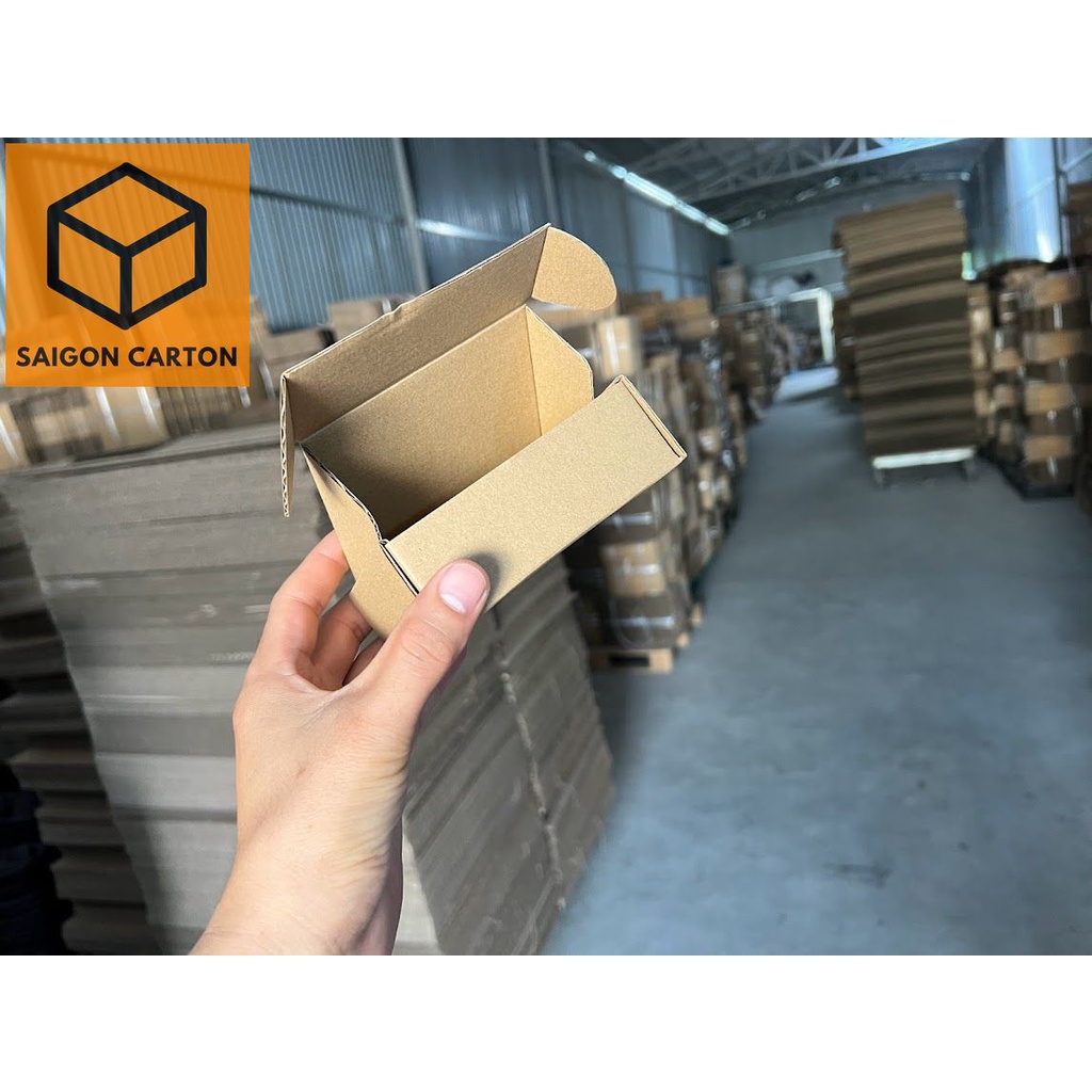 50 Hộp carton COD 15x8x8 nắp gài, nắp cài