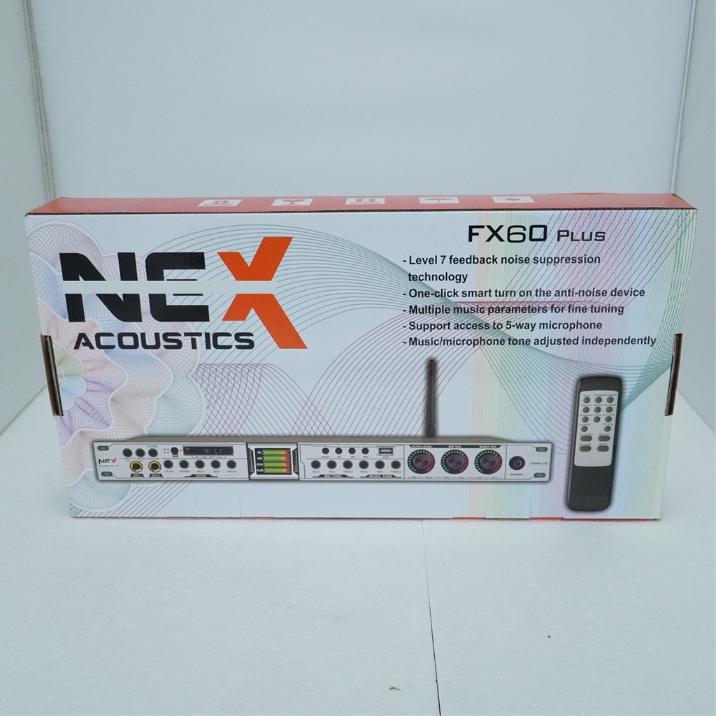 Vang FX60 Plus Có Reverb, Có Điều Khiển Từ Xa, Hỗ Trợ Chống hú, Vang Nhại Mượt Mà. Có BLUETOOTH,Quang Học