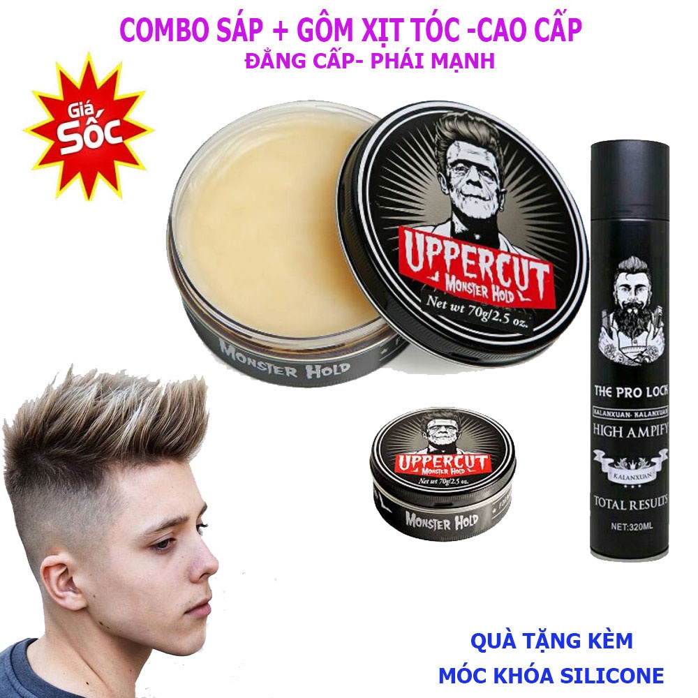 Gôm Xịt Tóc Nam, Combo Gôm Xịt Tóc The Pro Lock sáp vuốt tóc nam,Gôm Và Sáp,Giữ Nếp Lâu Đến 48H, Phong Cách Giới Trẻ